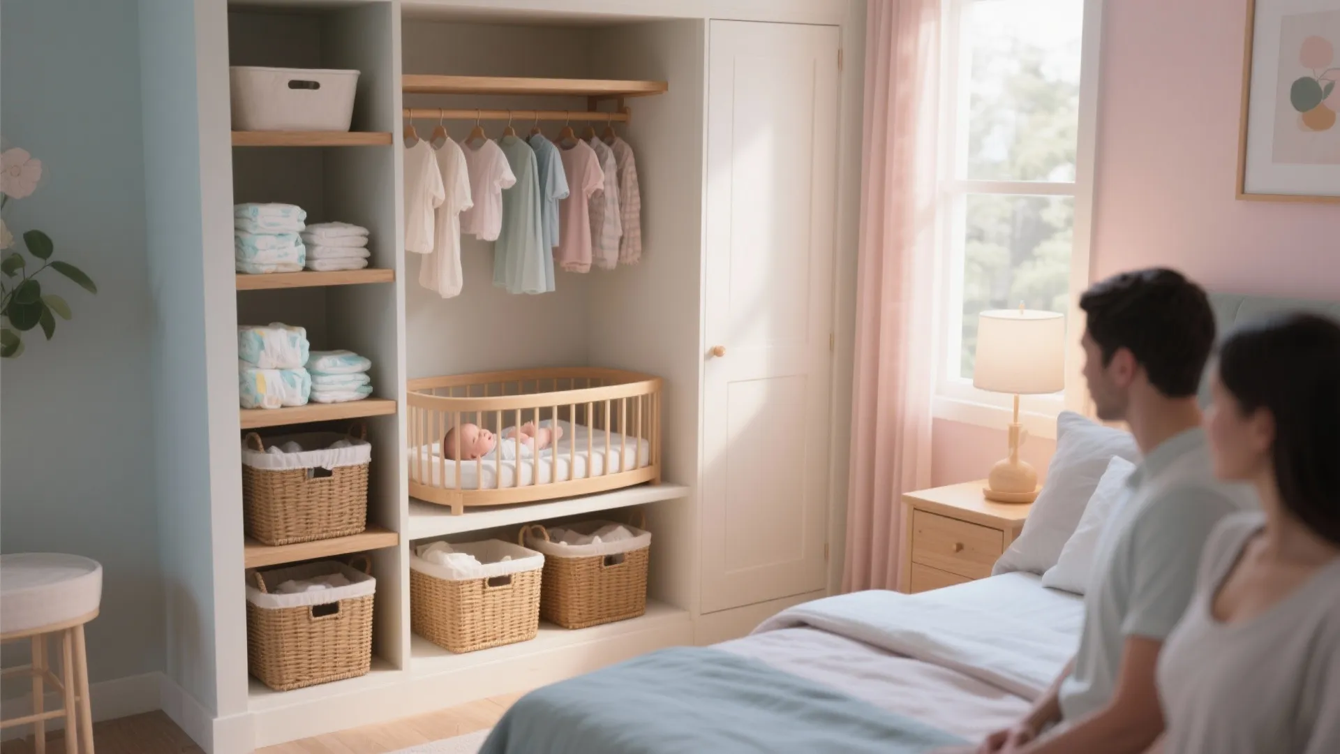 3. Bassinet Nook with Storage