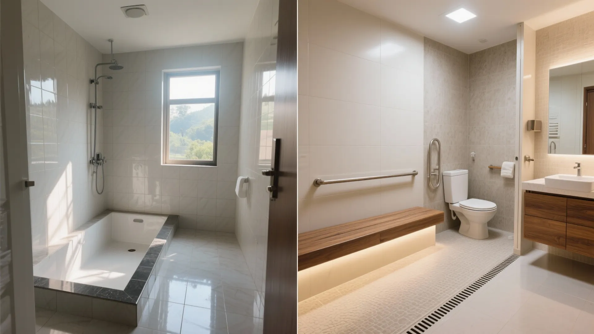 Zero-Threshold Bathrooms That Feel Like Spas