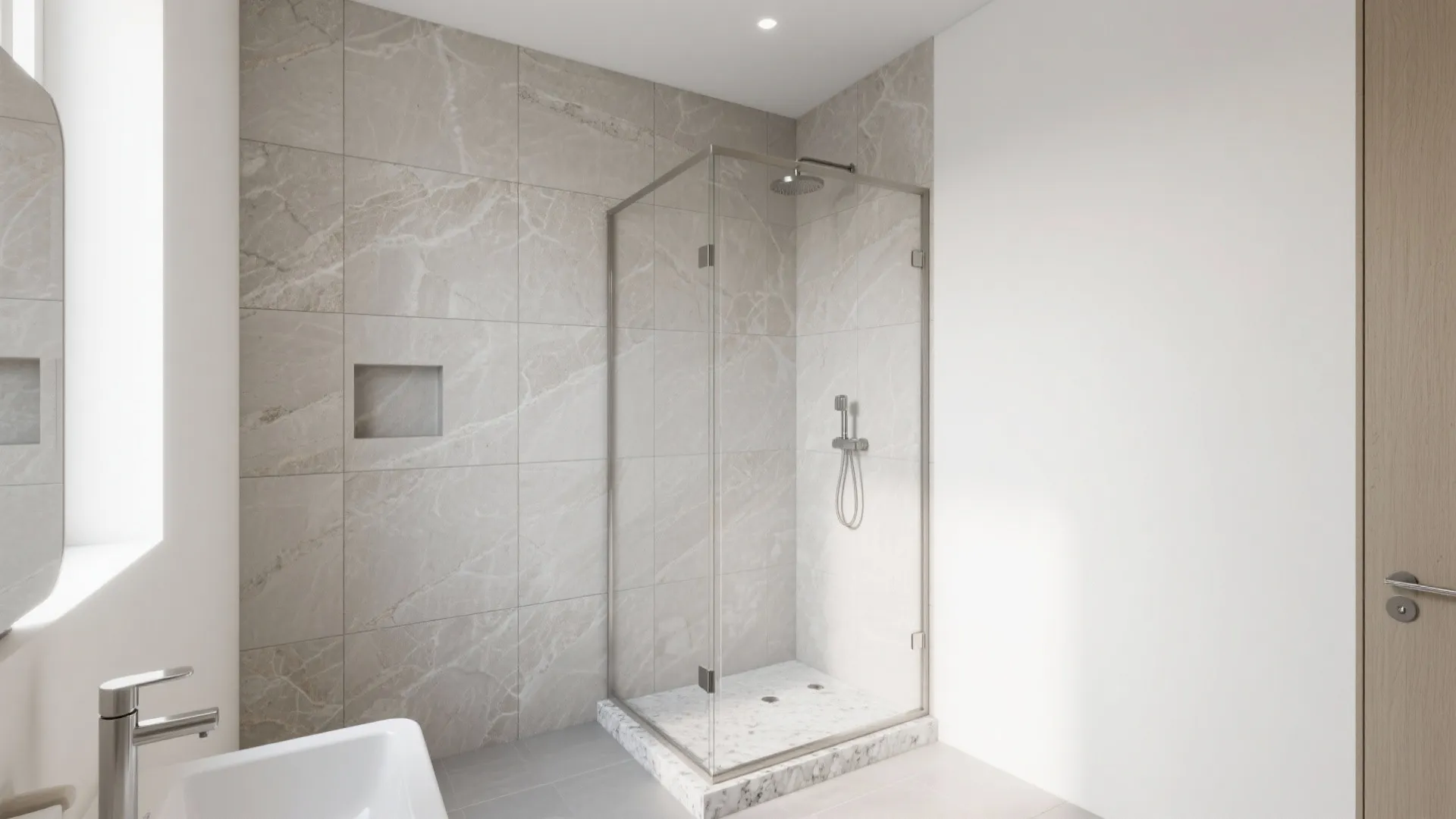 Large-Format Waterproof Panels in Bathrooms