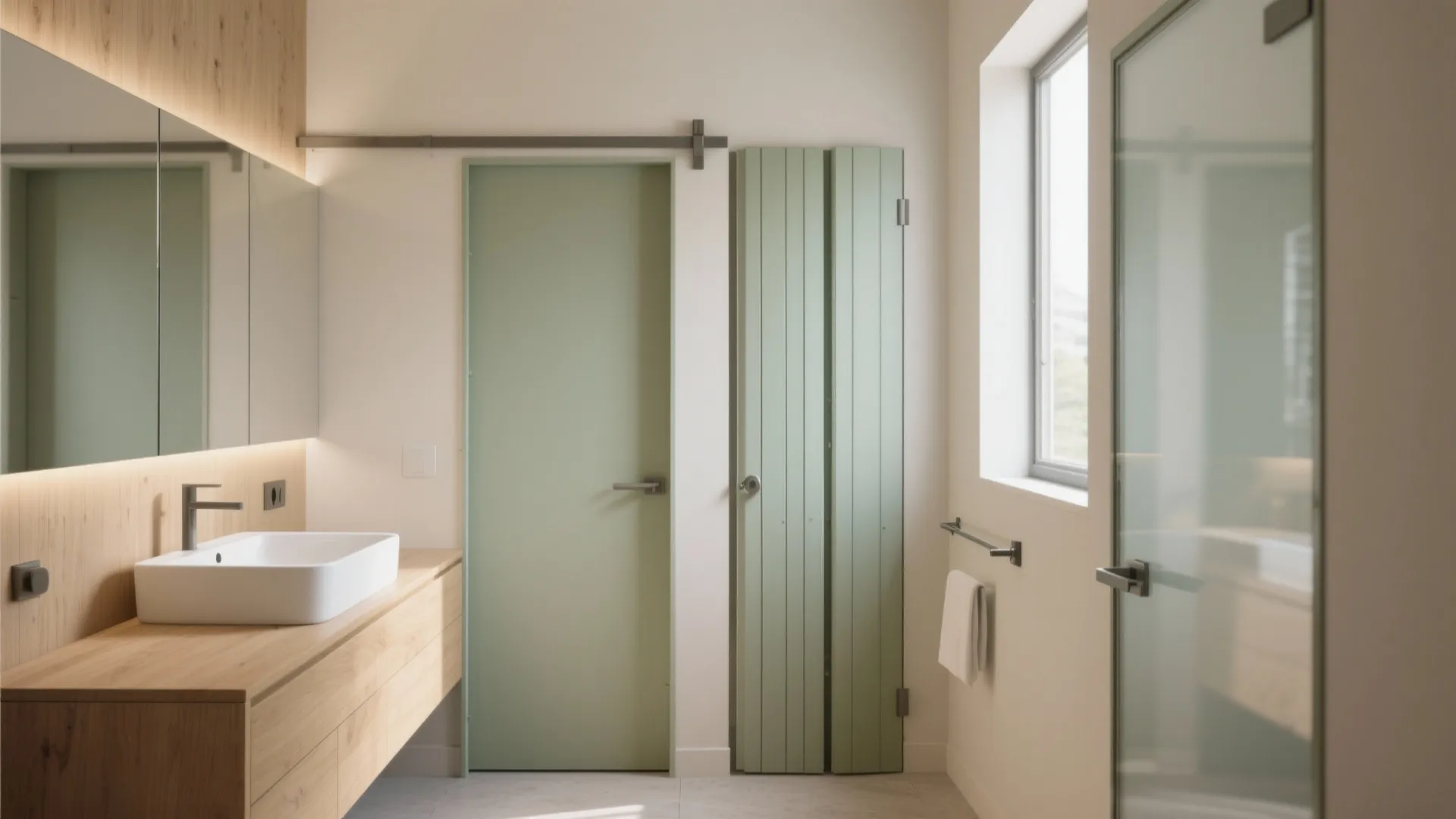 Space Saving Doors for Small Bathrooms — 5 Ideas: Practical, stylish door solutions to reclaim every inch in tiny bathrooms