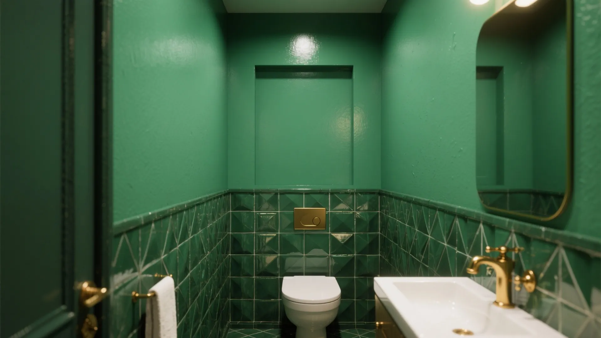5) Green in Bathroom and Small Spaces