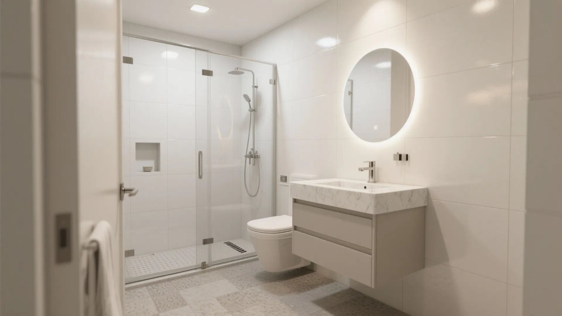 5) Fresh, Safe Bathrooms with Light Colors and Thoughtful Fixtures