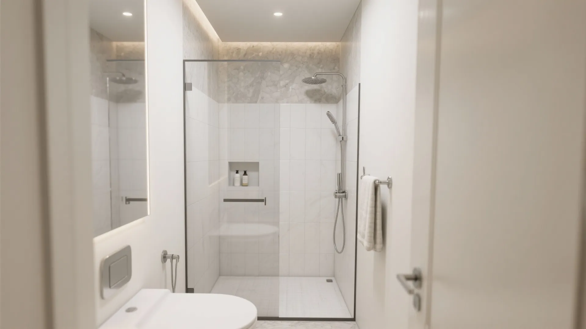 Bathroom Half Wall for Wet/Dry Separation