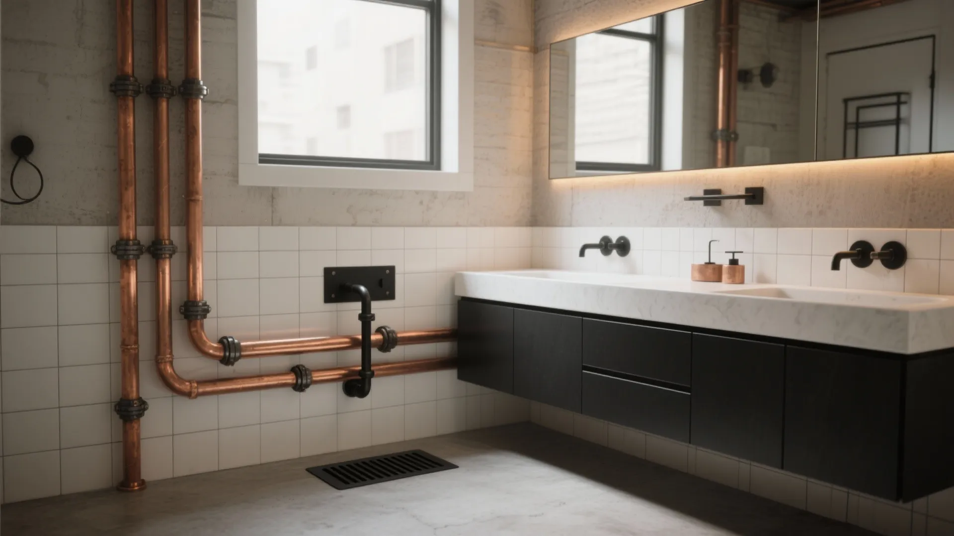 Exposed Pipes, Industrial Charm, Smart Routing