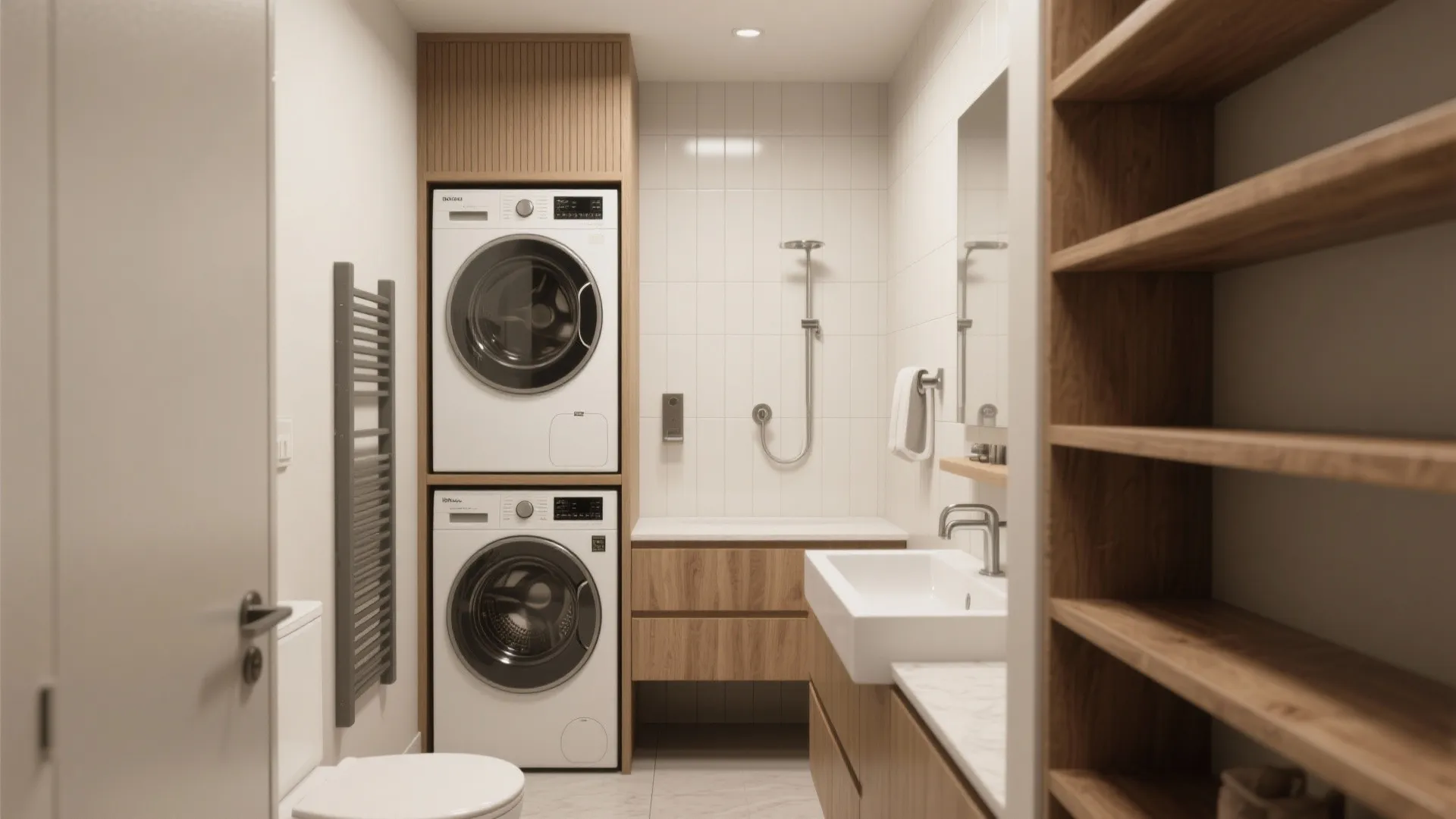 Combine bath and laundry smartly