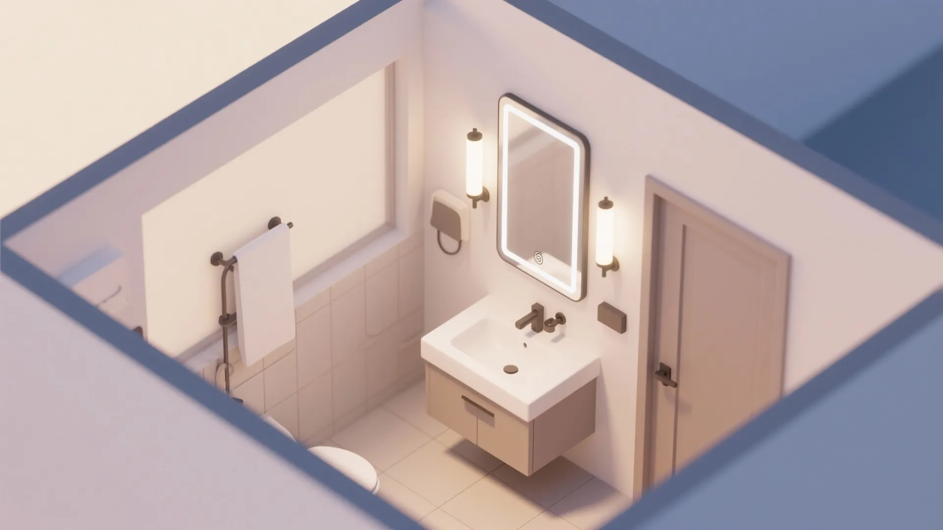 Backlit mirrors and vanity wall lights