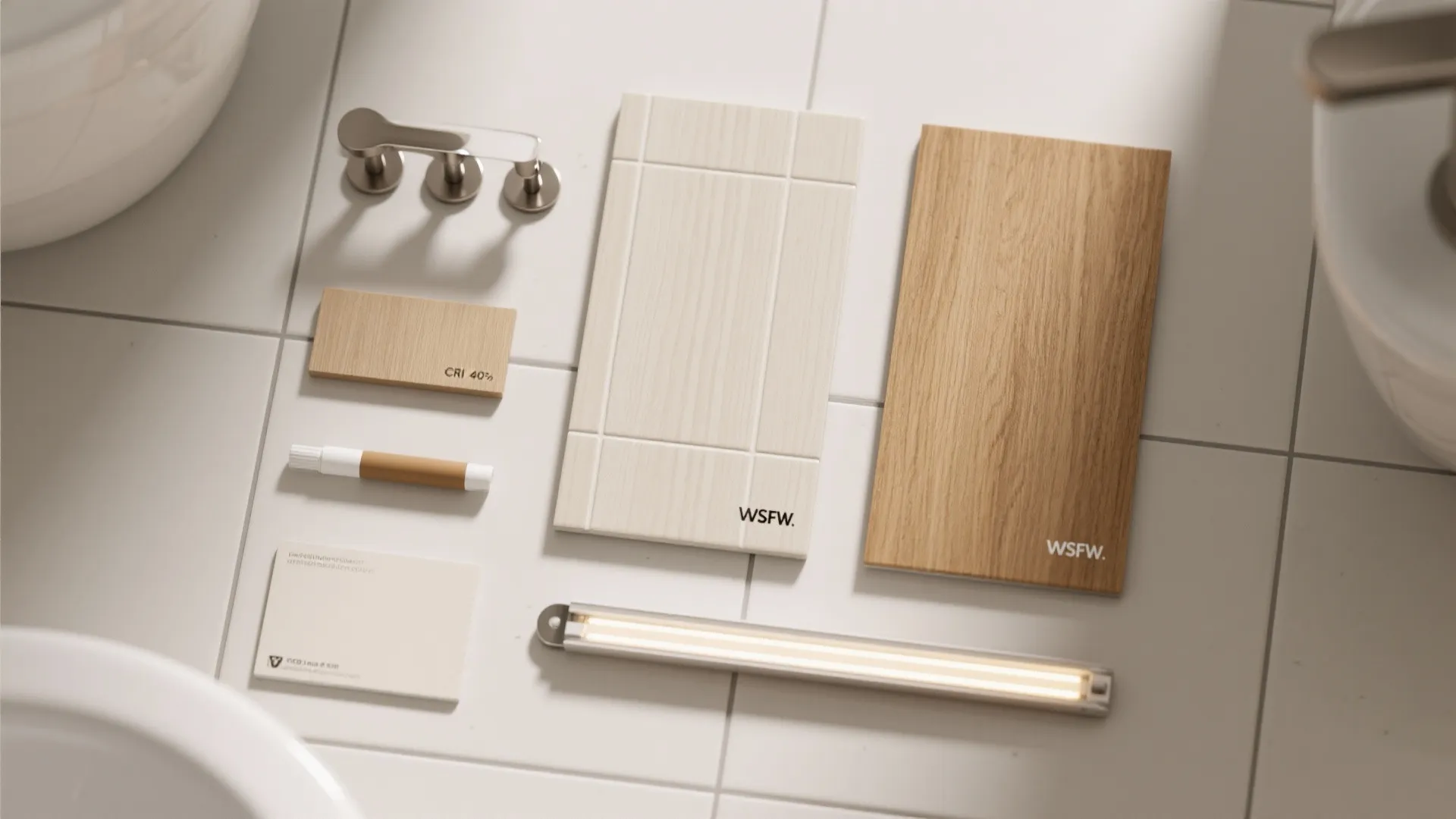 Light, color, and materials that widen the room