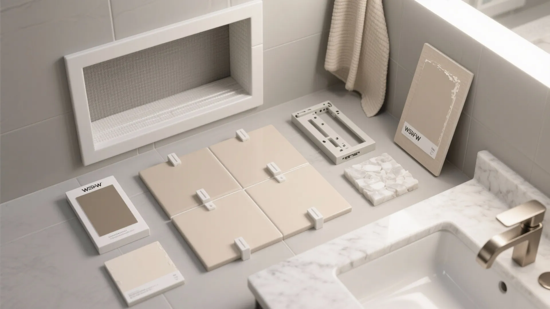 Recessed niches and pocket storage