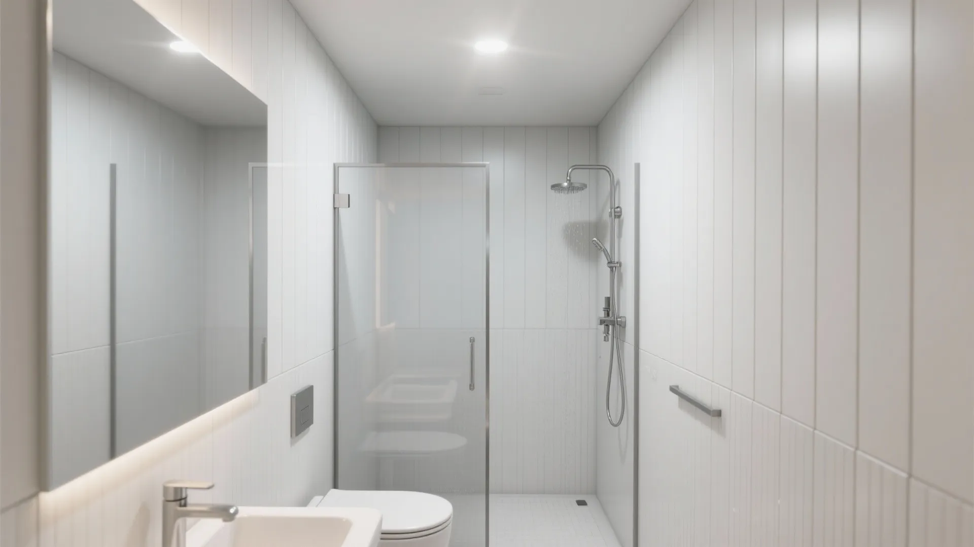 Seamless bathroom PVC panels for walls and ceiling