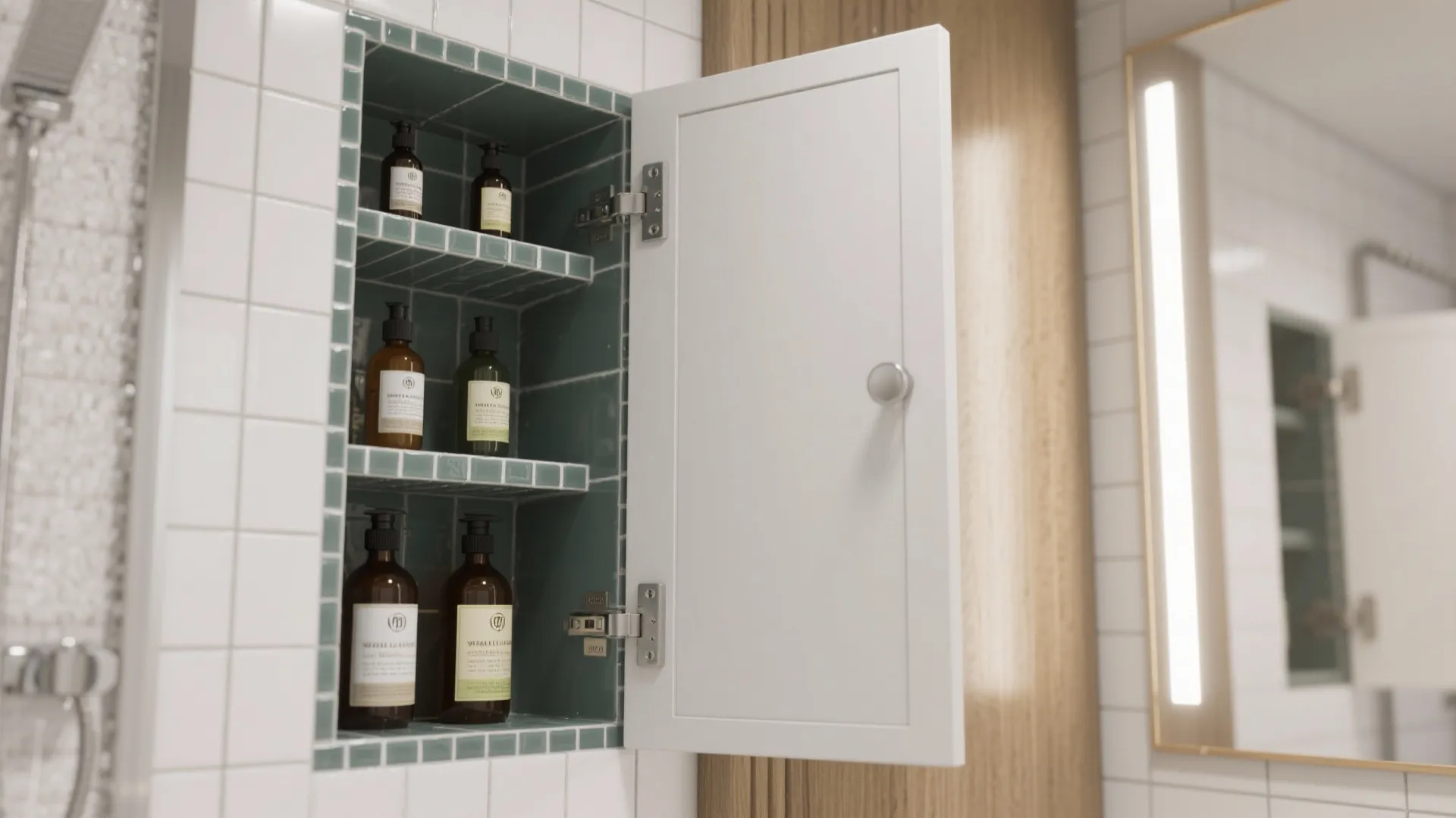 Moisture-smart storage: niches, mirror cabinets, and tall units