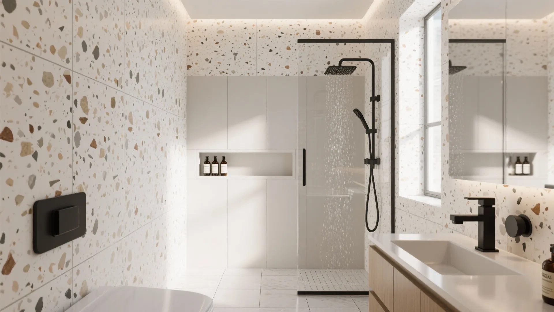 Idea 3: Waterproof patterns for baths and splash zones