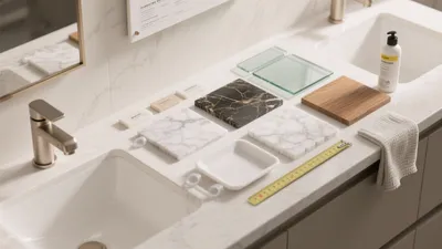 Modern Bathroom Vanity Material Samples – Design & Texture Guide