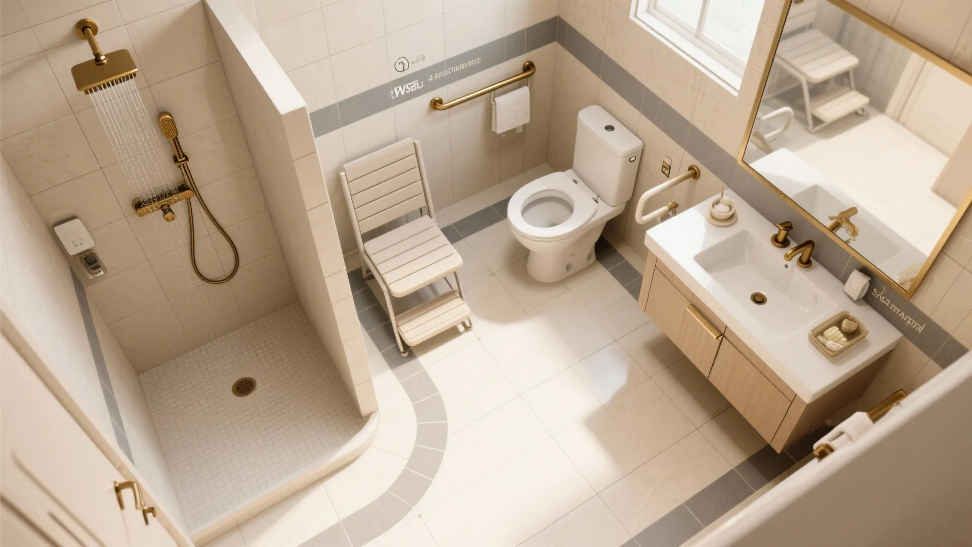 Barrier-free spa bathrooms