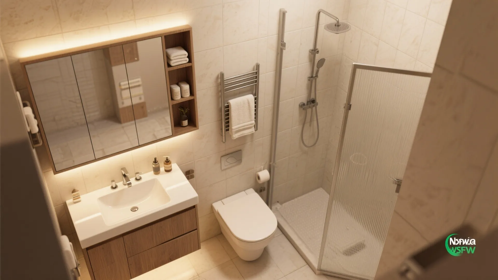 Smart storage in bedrooms and bathrooms