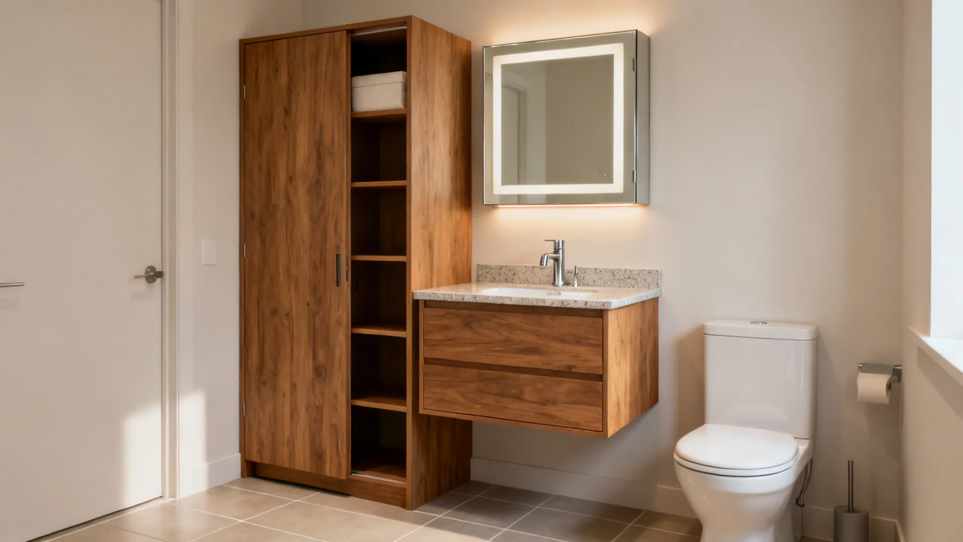 High-Value Bath Upgrades: Statement Vanity + Smart Storage