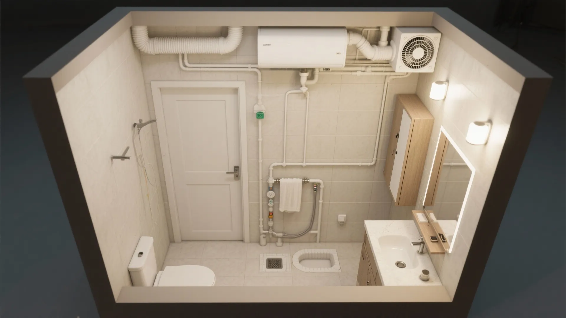 Ventilation, odor control, and invisible plumbing that behaves