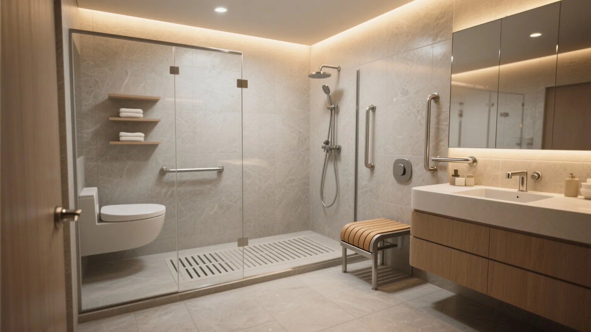 Accessible wet-room bathrooms with spa comfort