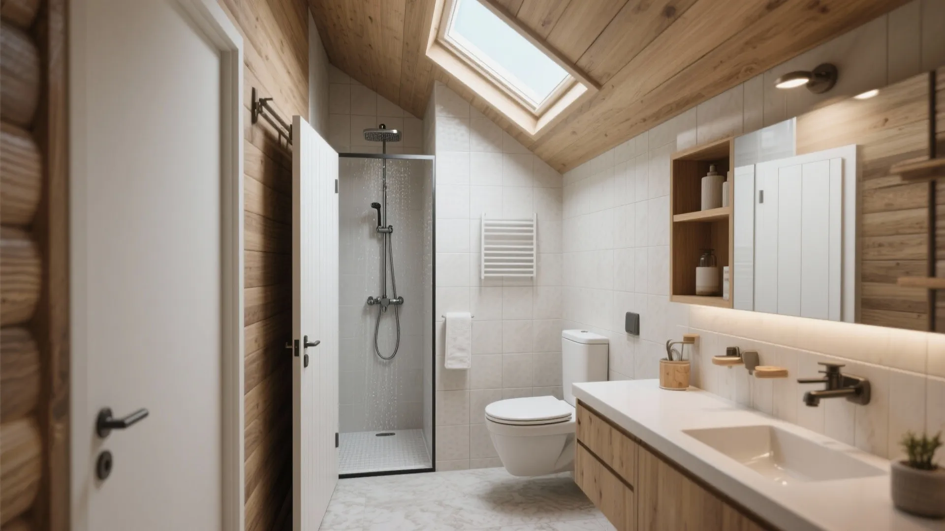 5. Smart bathroom layout — wet zones and pocket doors