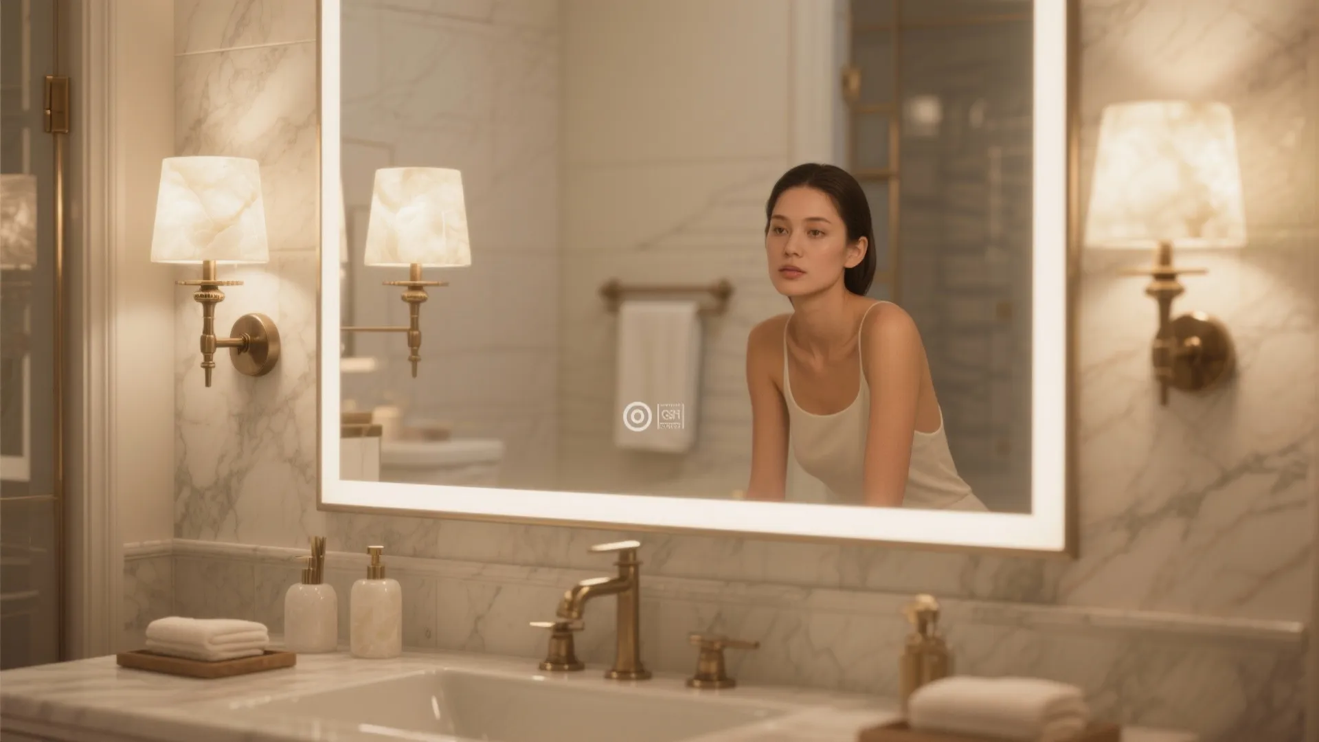 3. Accent lighting over bathroom vanities