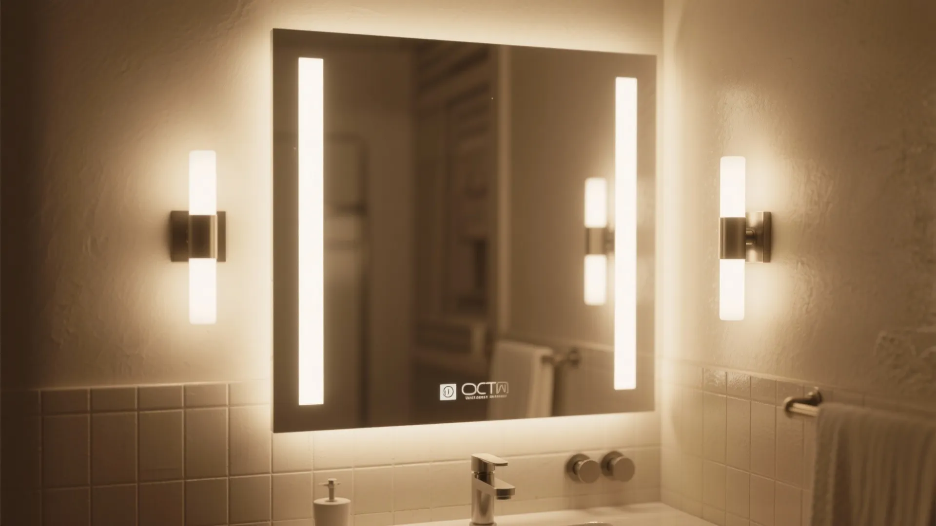 5. Backlit Mirror Sconces for Bathrooms