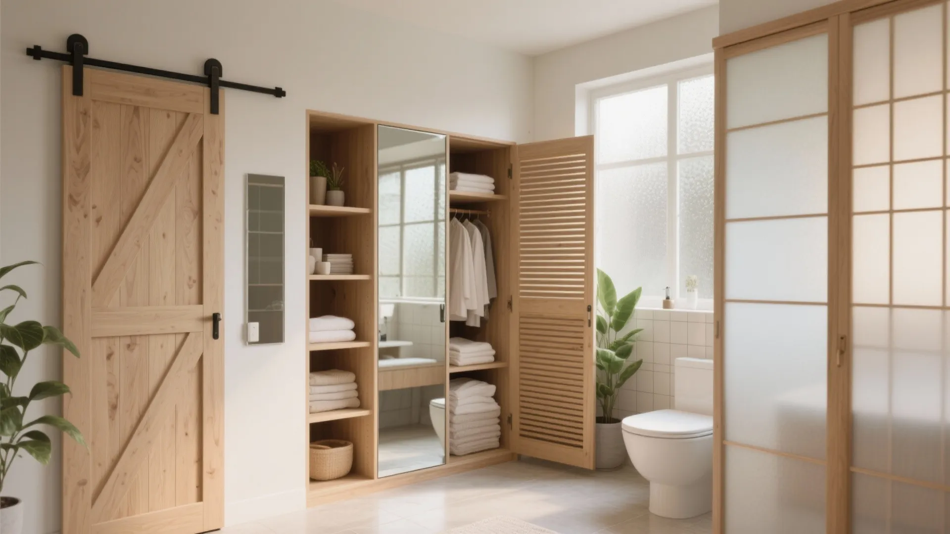 5 Bathroom Closet Door Ideas for Small Spaces: Creative, practical bathroom closet door ideas I’ve used to save space and add style