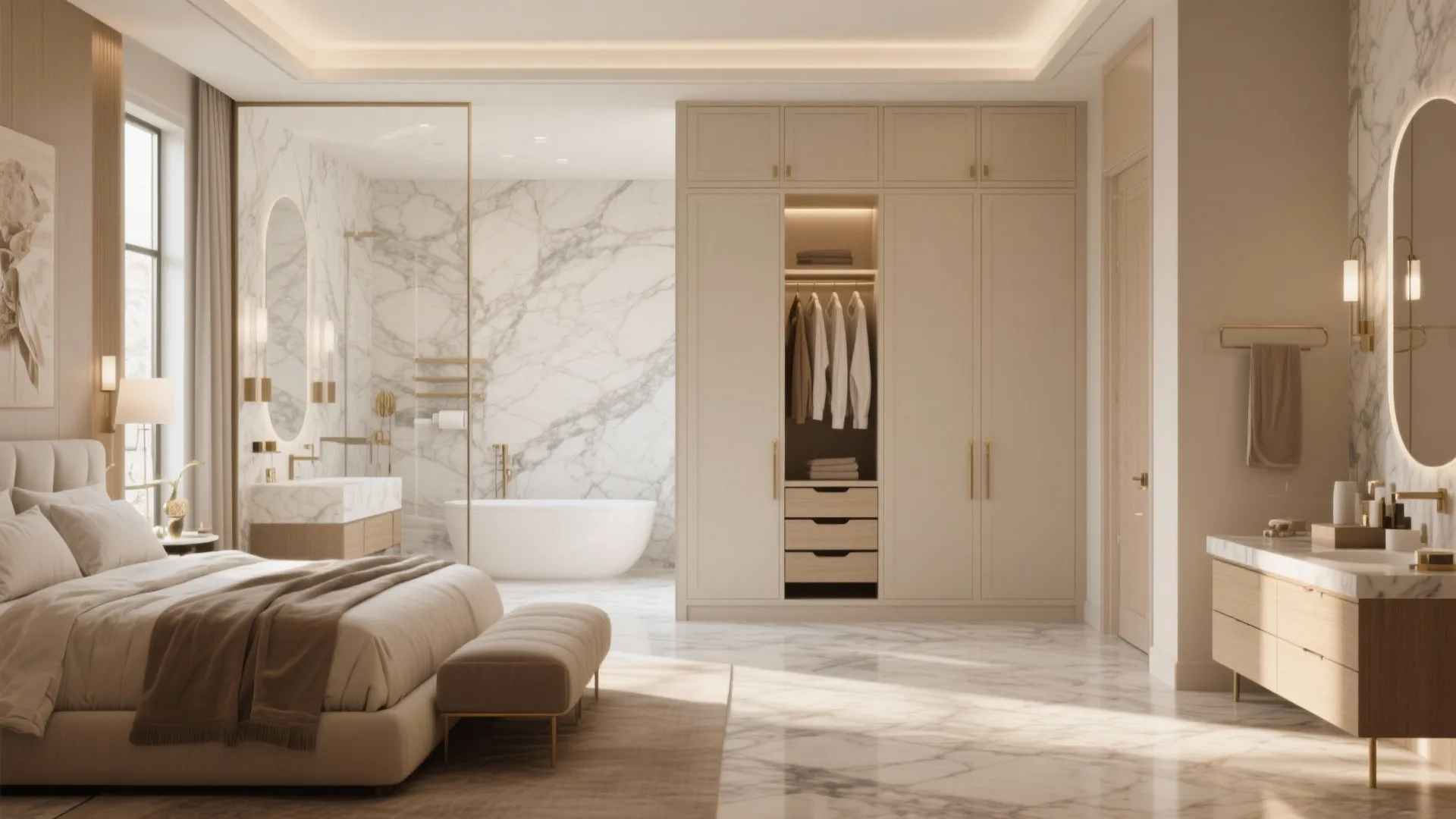 10 Master Bathroom and Closet Design Ideas: My Favorite Creative Tips to Make Your Master Bathroom & Closet Work Together