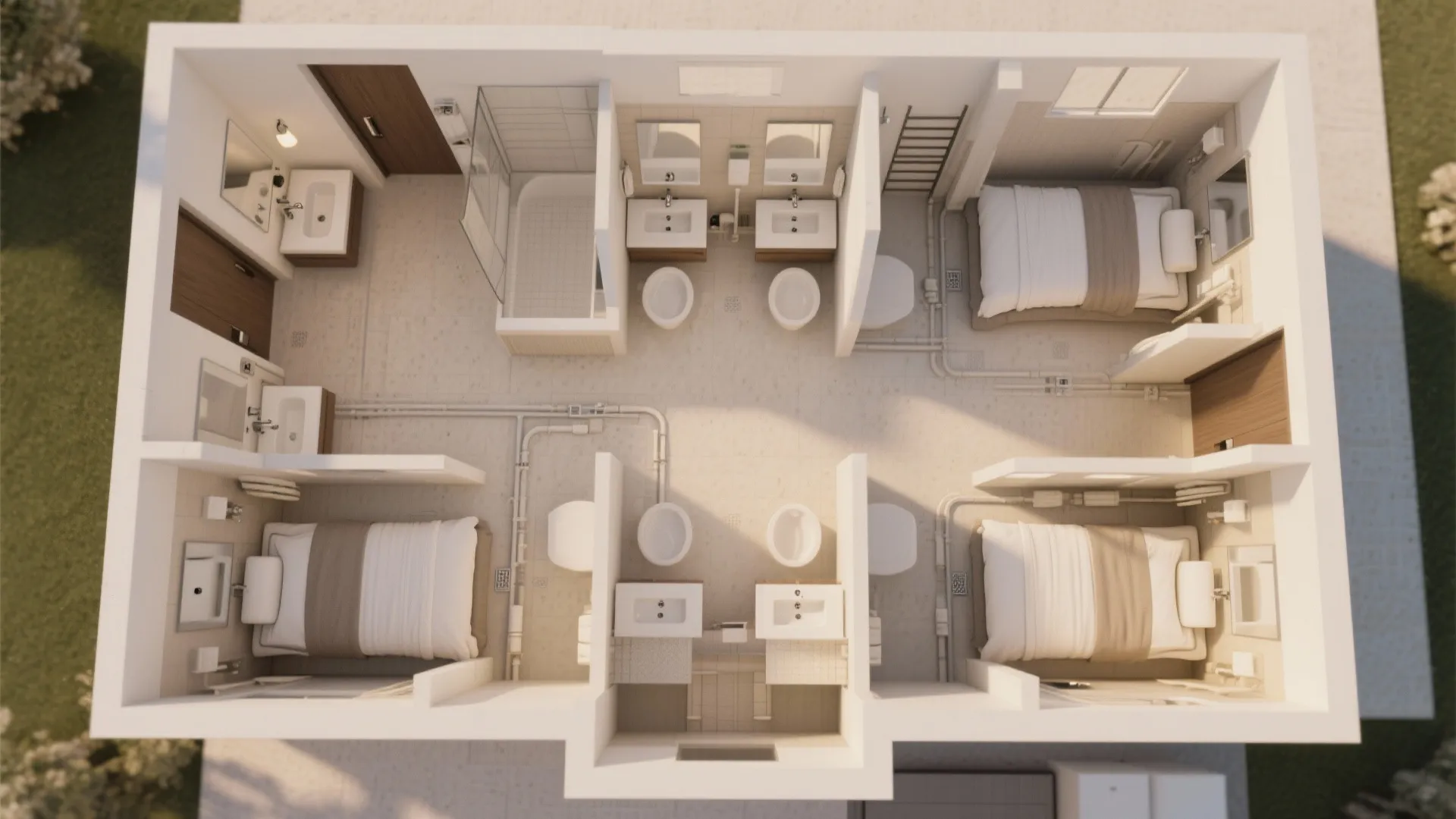 4. Split the Bathrooms Strategically