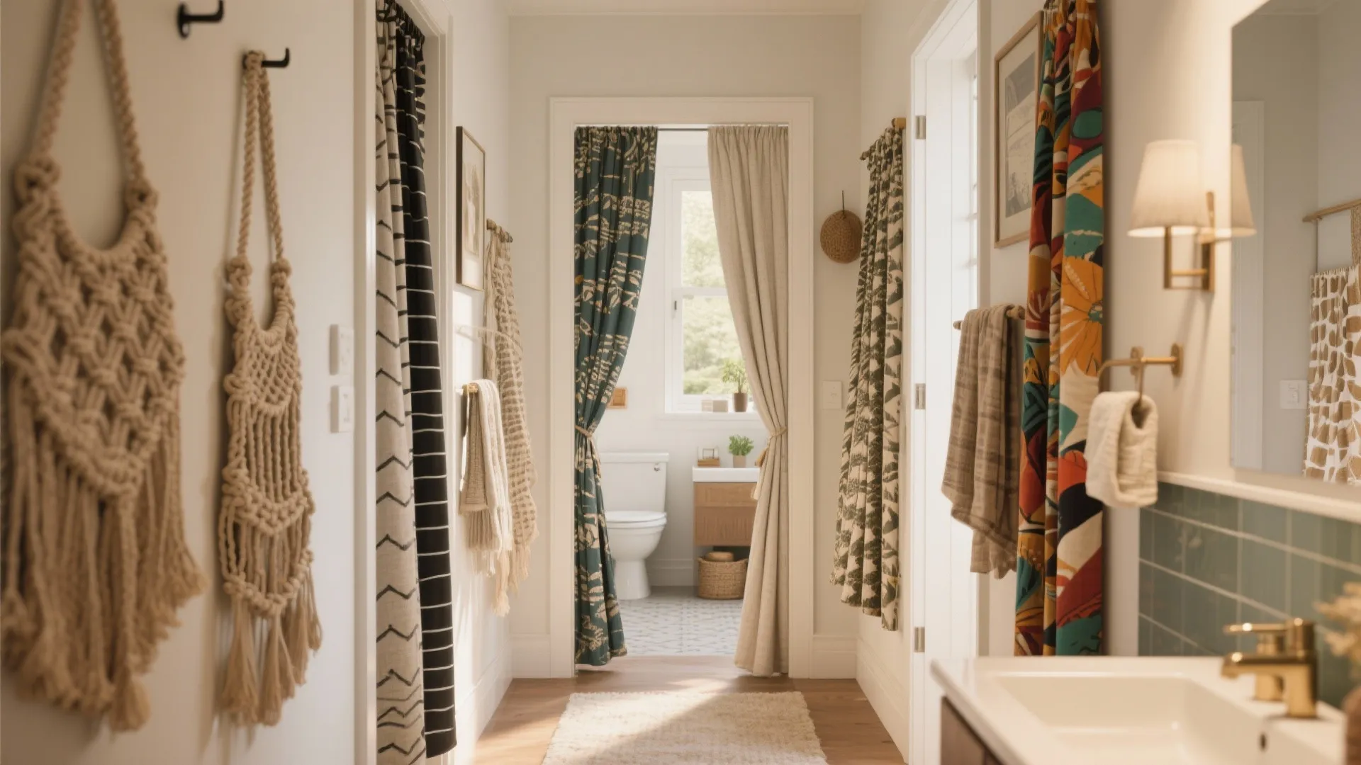 Creative Ideas for Bathroom Door Curtains: 1 Minute to Transform Your Bathroom Space