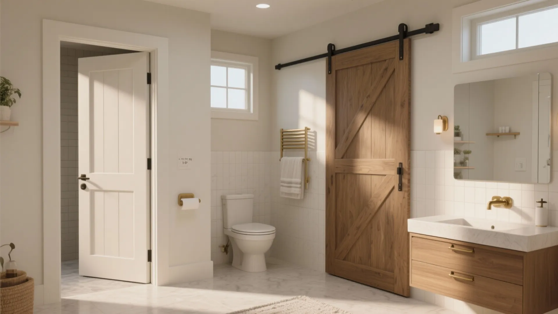Standard Bathroom Door Sizes: 5 Space-Saving Ideas: Practical bathroom door dimensions and 5 creative small-space solutions from a pro designer