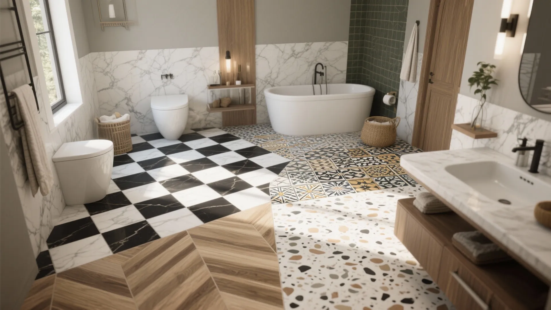 10 Bathroom Floor Tile Ideas Worth Stealing: Creative and Practical Tile Inspiration for Your Next Bathroom Makeover
