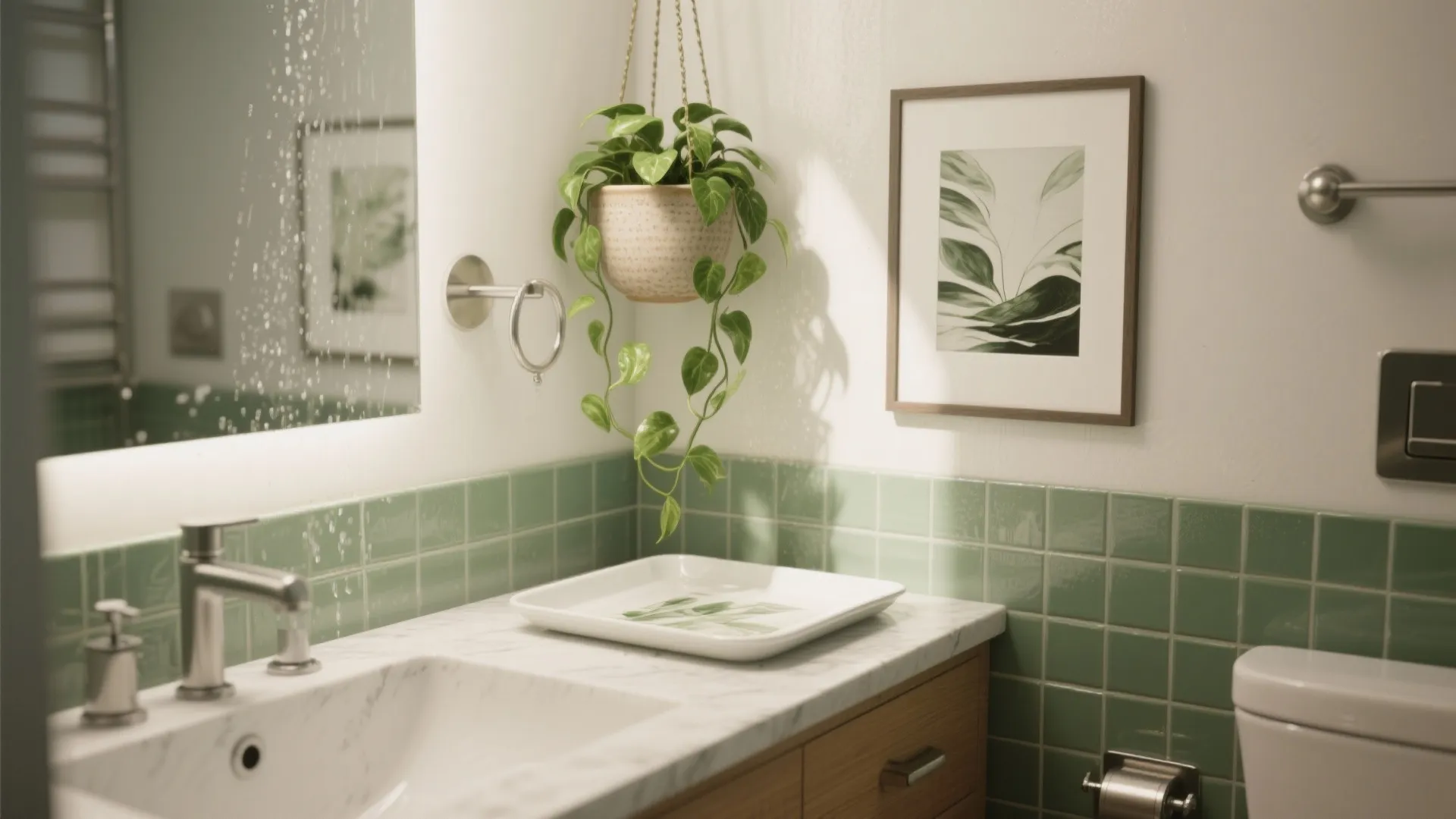 4. Greenery and moisture-friendly decor