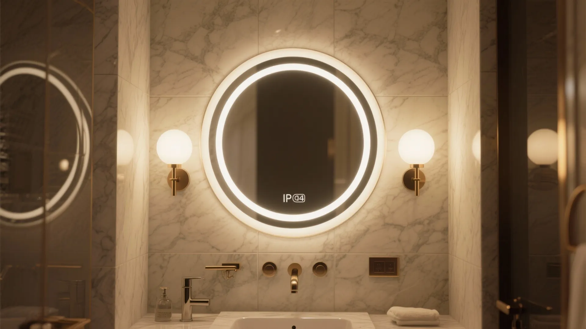 4. Integrated mirror lighting in bathrooms