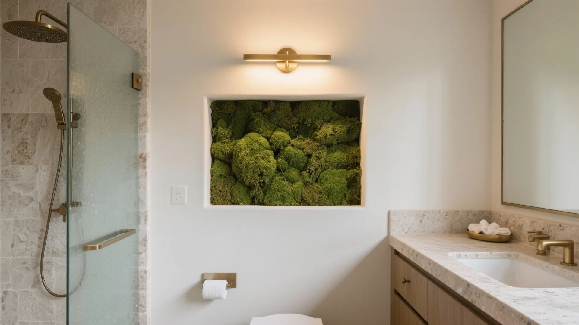 Biophilic Bathroom Accent (Dry Zones Only)
