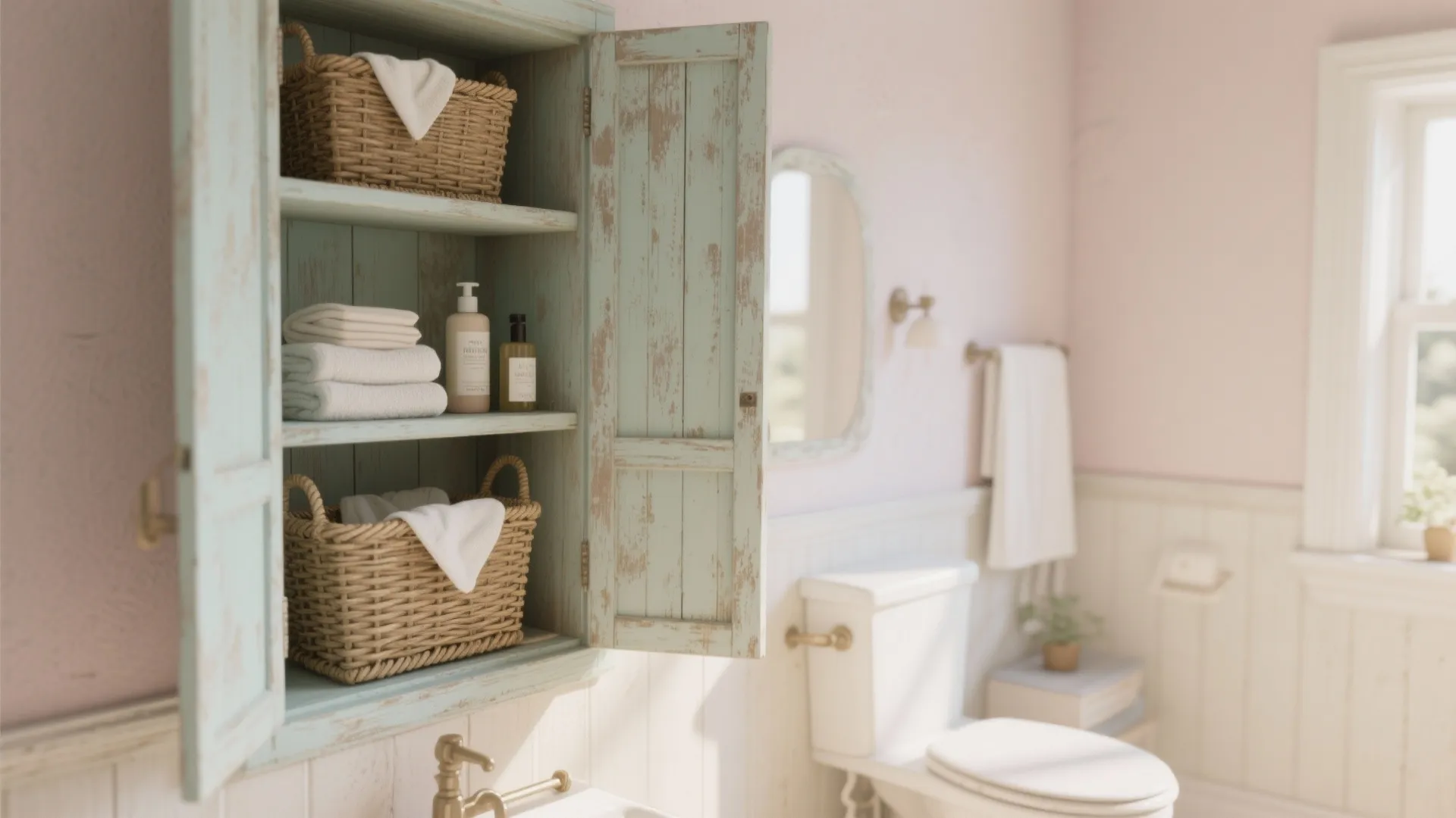 5. Open Shelving with Baskets