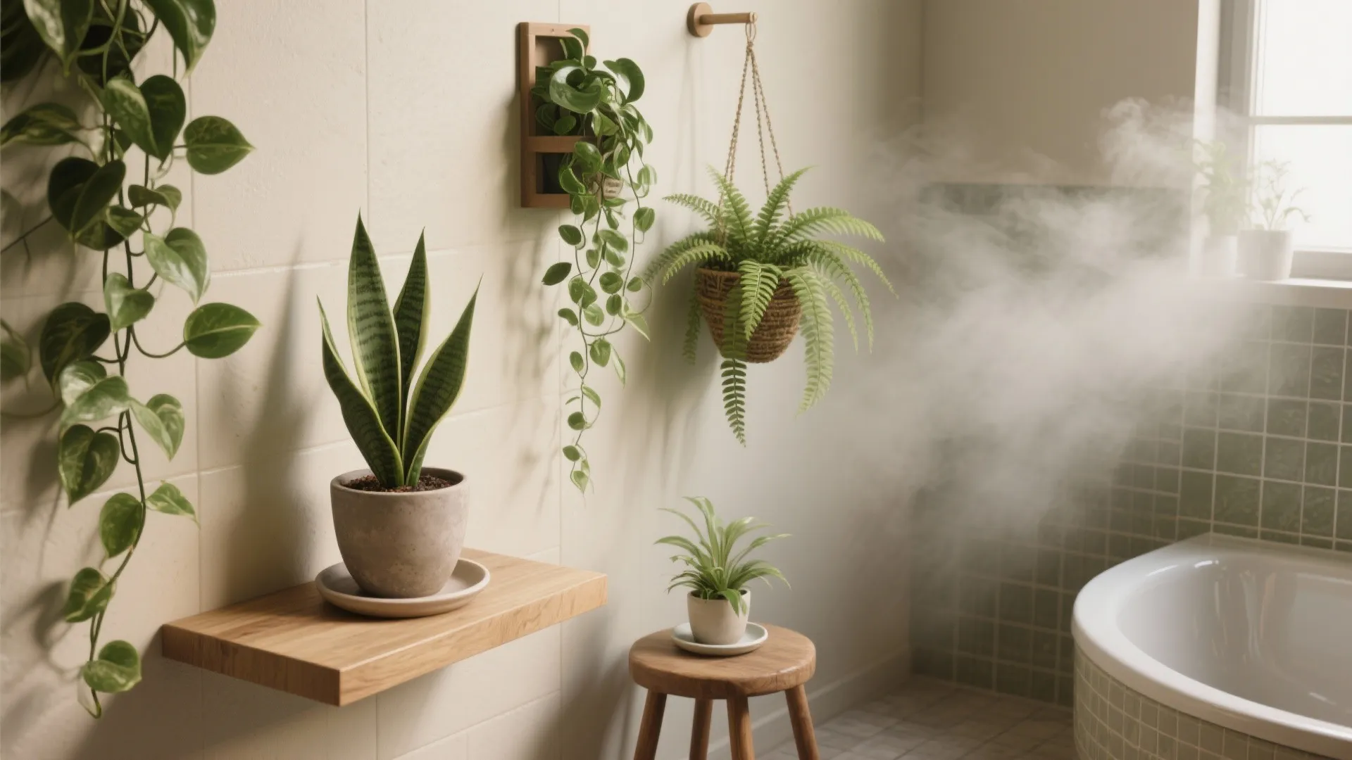 4. Bring in Greenery and Moisture-Loving Plants