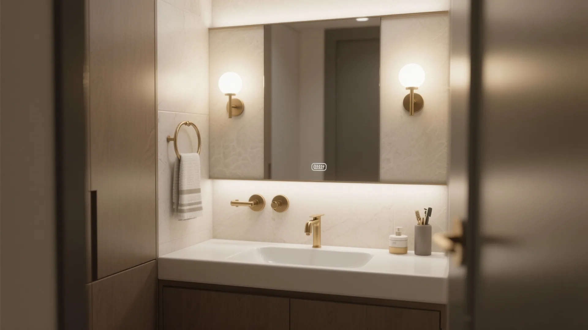 3. Accent a Small Bathroom Vanity