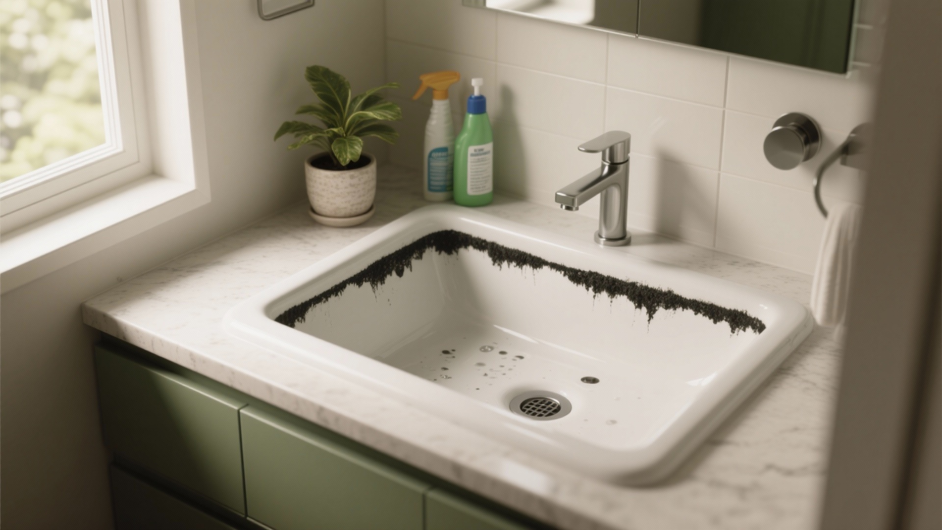 Black Mold in Bathroom Sink? Fix the Cause Fast