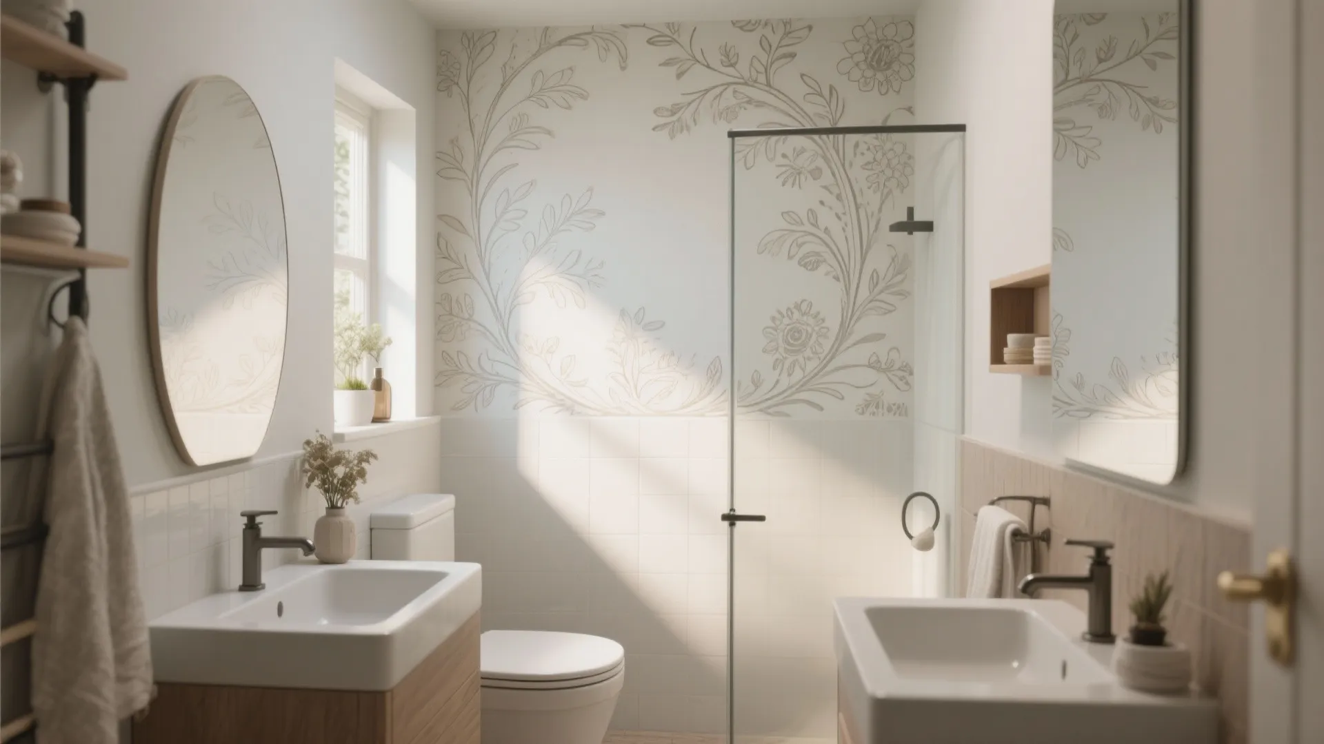 10 Bathroom Wall Stencil Ideas