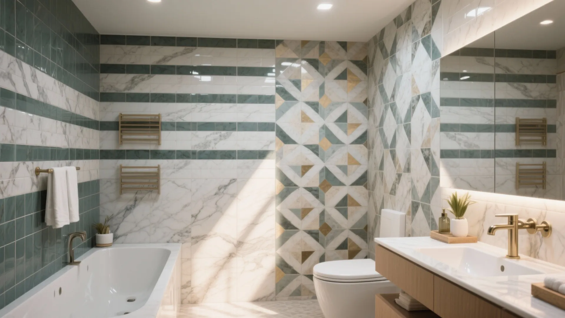 10 Tiled Wall Ideas for a Stylish Bathroom: Creative ways to transform your bathroom with unique tiled wall designs