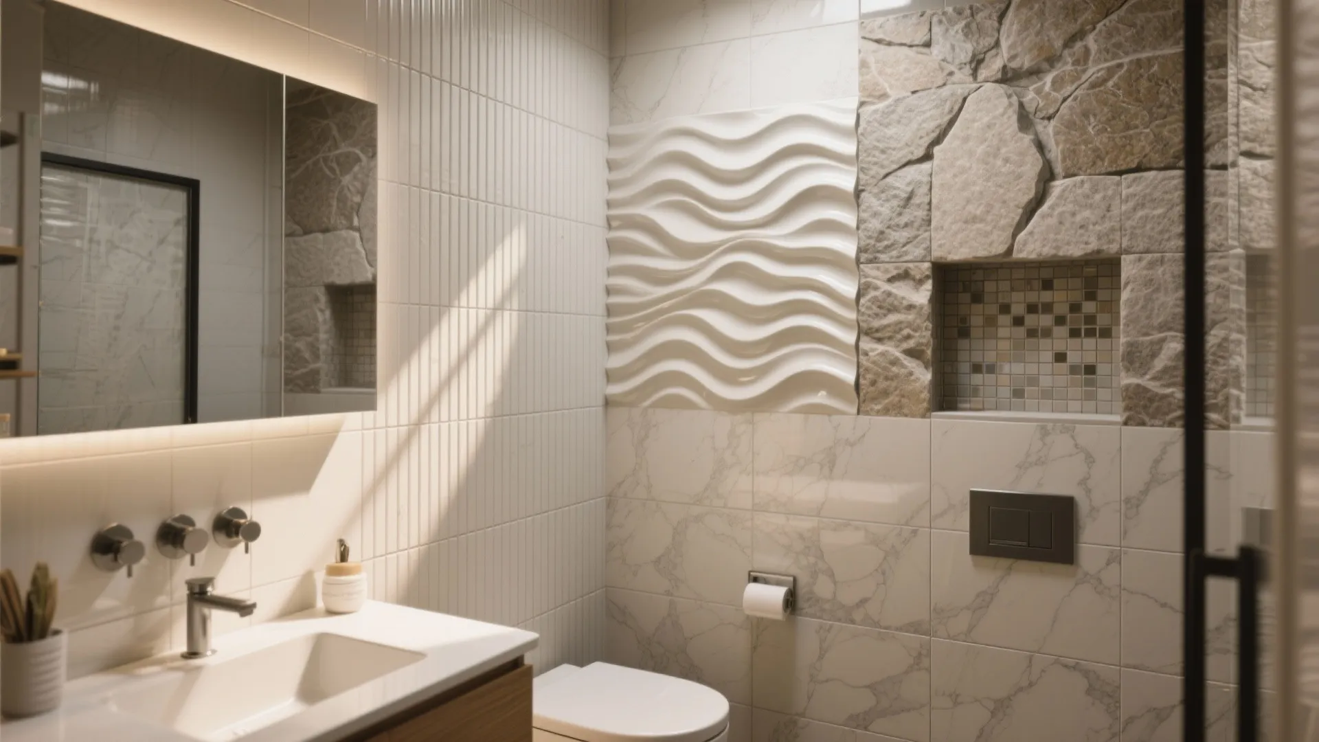 5 Bathroom Wall Tiles Texture Ideas That Truly Work: A senior interior designer’s take on bathroom wall tiles texture: 5 data-backed ideas for small spaces