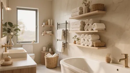 10 Creative Bathroom Towel Decoration Ideas
