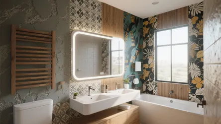10 Creative Bathroom Wall Design Ideas