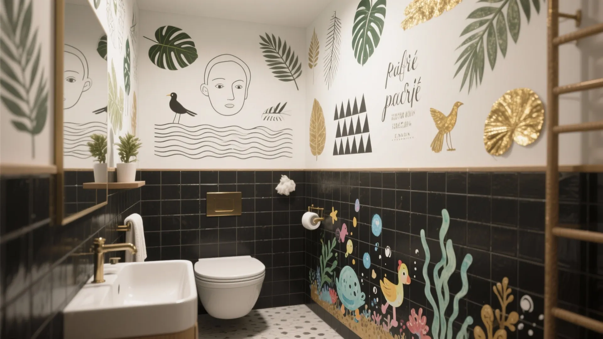 10 Creative Bathroom Wall Sticker Ideas: Transform Your Small Bathroom with These Fun & Stylish Wall Sticker Ideas