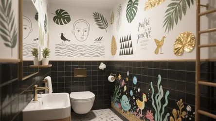 10 Creative Bathroom Wall Sticker Ideas
