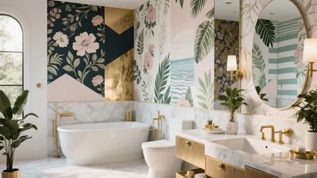 10 Master Bathroom Wallpaper Ideas