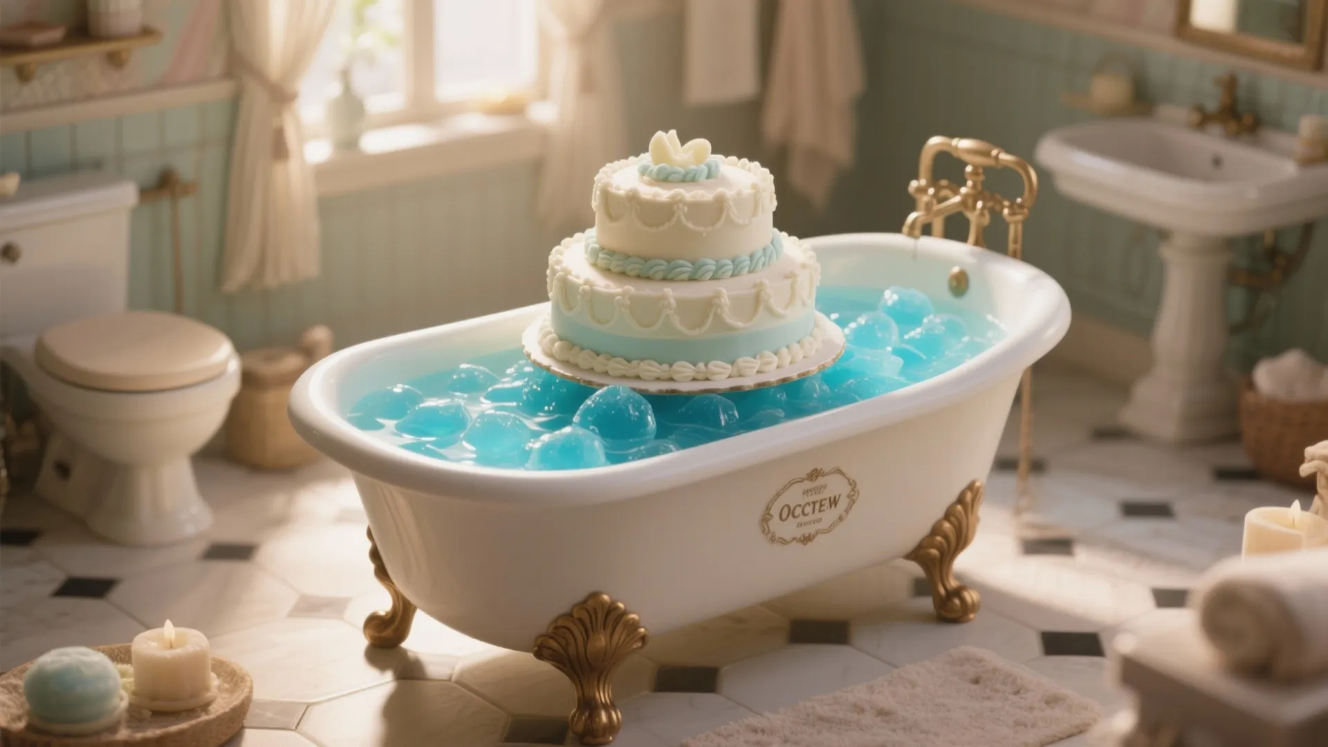 Bathtub Centerpiece Cake