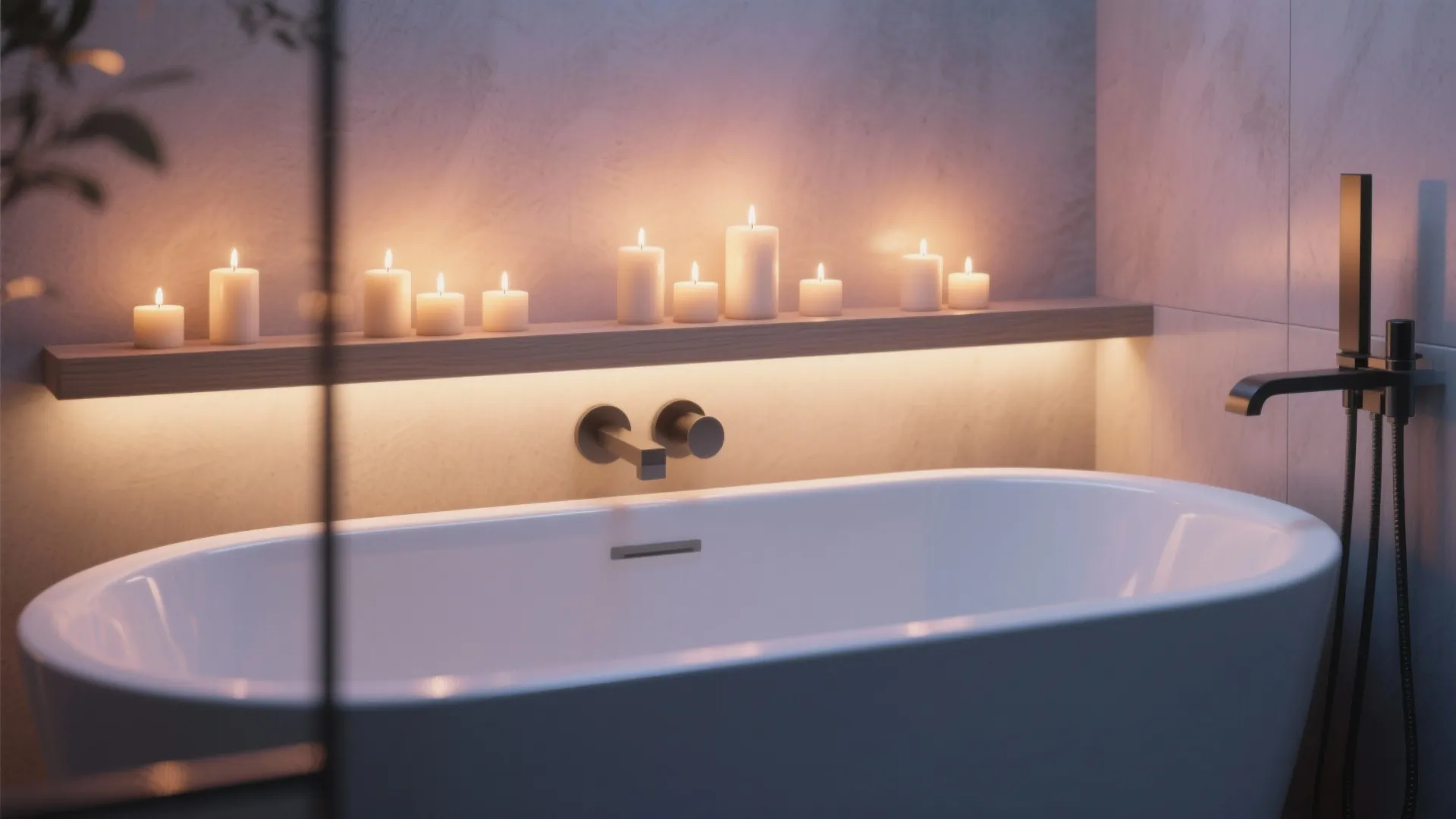 4. Candle Shelf Over the Tub