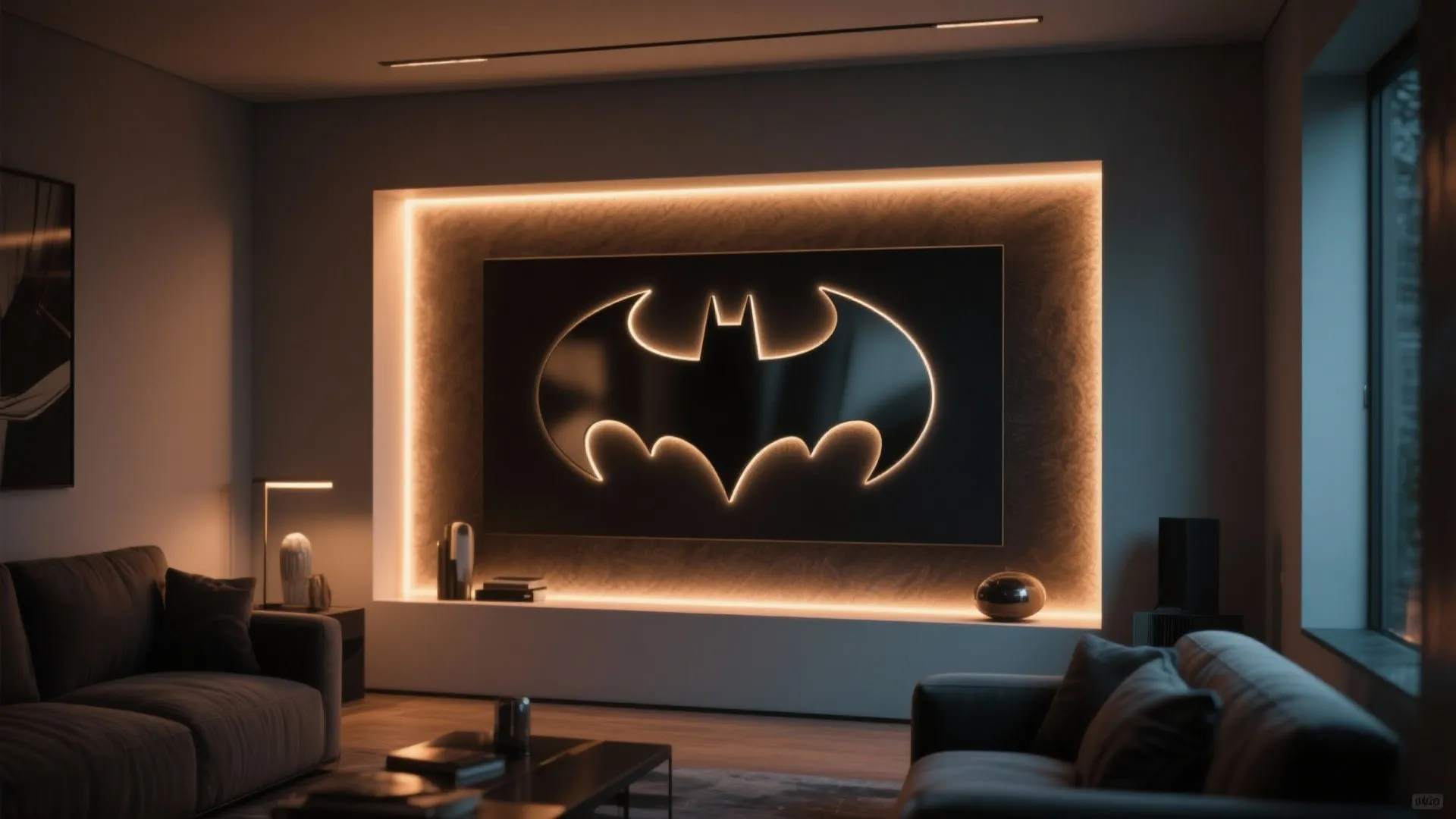 3. Recessed Niche with Batman Cutout Panel