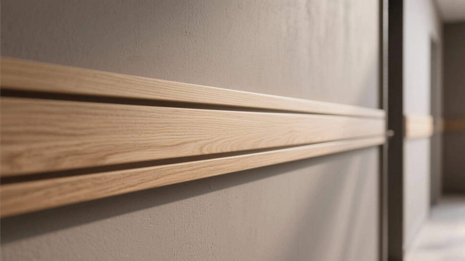 Warm Minimalist Hall Accent Wall