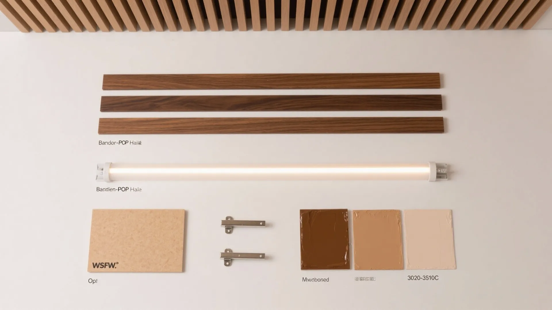 Linear Wooden Battens with POP Backer